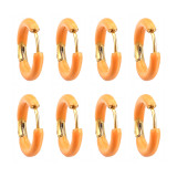 Stainless steel enamel colored painted earrings