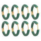 Stainless steel enamel colored painted earrings