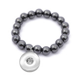 10mm Magnetic Black Gallstone Ball Bracelet fit 20mm snaps chunks