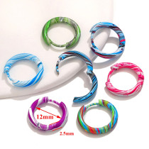 Stainless steel enamel colored painted earrings