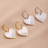 Stainless steel love earrings