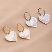 Stainless steel love earrings