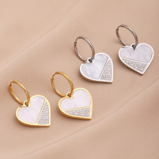 Stainless steel love earrings