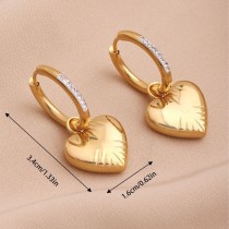 Stainless steel love earrings