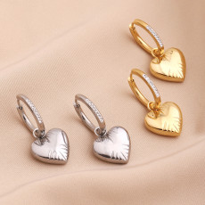 Stainless steel love earrings