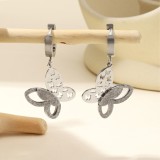 Stainless steel butterfly earrings