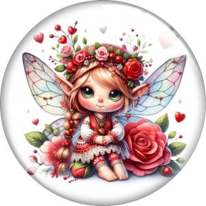 20MM Elves glass snap button charms