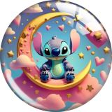 20MM Stitch glass snap button charms