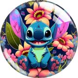 20MM Stitch glass snap button charms