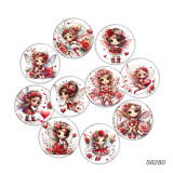 20MM Elves glass snap button charms