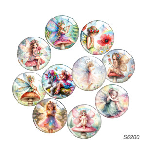 20MM Elves glass snap button charms