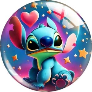 20MM Stitch glass snap button charms