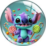 20MM Stitch glass snap button charms