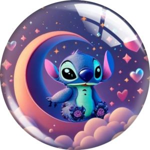 20MM Stitch glass snap button charms