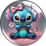 20MM Stitch glass snap button charms