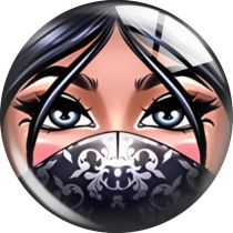 20MM Doll Matryoshka Girl Face mask glass snap button charms