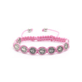 Alloy multi-color woven Jesus adjustable bracelet