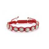 Alloy multi-color woven Jesus adjustable bracelet