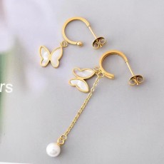 Stainless steel butterfly earrings