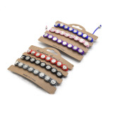 Alloy multi-color woven Jesus adjustable bracelet