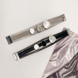 PU leather magnetic buckle with diamond inlay and irregular accessory bracelet with water droplets