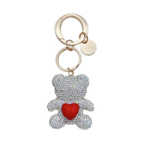 Full Diamond Cute Love Bear Fashion Crystal Keychain Bag Pendant