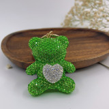 Full Diamond Cute Love Bear Fashion Crystal Keychain Bag Pendant
