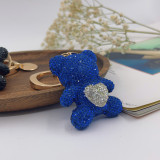 Full Diamond Cute Love Bear Fashion Crystal Keychain Bag Pendant