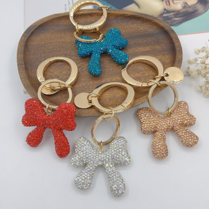 Full Diamond Cute Bow Fashion Crystal Keychain Bag Pendant
