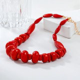 Red Coral Necklace Two Piece Set