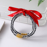 Silicone Diamond Bracelet PVC Bow Ribbon Rainbow Gold Powder Bracelet