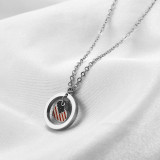 Stainless Steel Independence Day Love Necklace