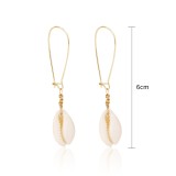 Ocean Style Conch Natural Stone Pearl Shell Earrings