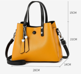 PU soft leather single shoulder crossbody large capacity handbag