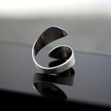 Alloy Dandelion Open Adjustable Ring