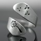 Alloy Dandelion Open Adjustable Ring
