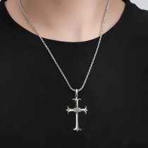 Eye of God Cross Pendant Hip Hop Necklace