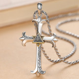 Eye of God Cross Pendant Hip Hop Necklace