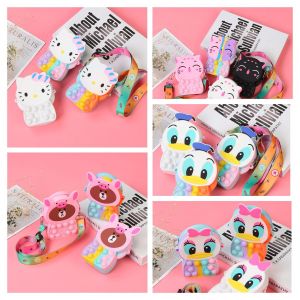 Cartoon Zero Wallet Silicone Pinching Joy Crossbody Bag Decompression Toy Bag