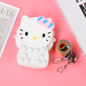 Cartoon Zero Wallet Silicone Pinching Joy Crossbody Bag Decompression Toy Bag