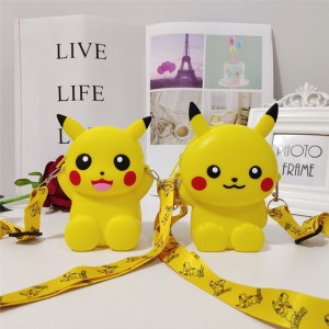 Children's Bag Pikachu Zero Wallet Pok é mon Cute Cartoon One Shoulder Zero Wallet Silicone