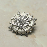 25MM Snowflake Diamond Metalbutton design snap button charms
