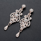 Alloy Water Diamond Wedding Party Earring Necklace Set