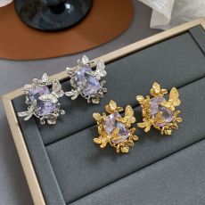 Stainless steel butterfly zircon earrings