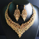 Alloy Water Diamond Wedding Party Earring Necklace Set