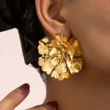 Alloy multi-layer flower earrings