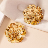 Alloy multi-layer flower earrings