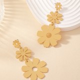 Alloy flower earrings