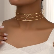 Metal Love Collar Necklace