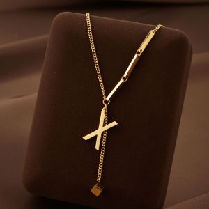 Valentine's Day Stainless Steel Love 26 Letter Drawable Necklace